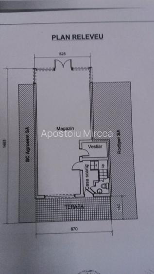 DE INCHIRIAT/DE VANZRE SPATIU COMERCIAL 154mp (P+1) Situat in Piața Centrala