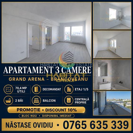 Apartament 3 camere Bloc Finalizat!