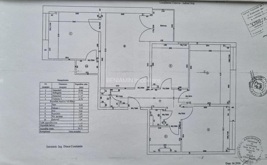 4 Camere-Calea Bucuresti-Rotonda-Spital Neuro-2 Bai-77mp-Liber - 1