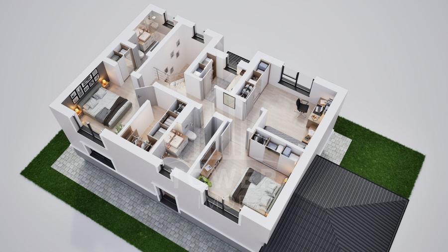 Casă individuală 5 camere | cu rate direct la dezvoltator| Lângă Sibiu