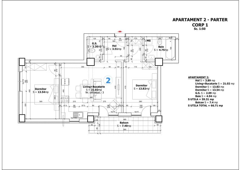 Apartament 3 camere | zona Maramures | Strada Tebea | Parcare privata |
