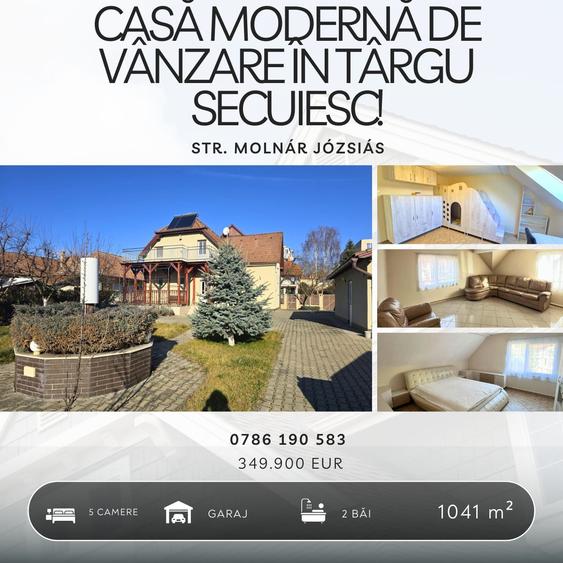 Casă modernă de vânzare în Târgu Secuiesc, pe strada Molnár Józsiás!