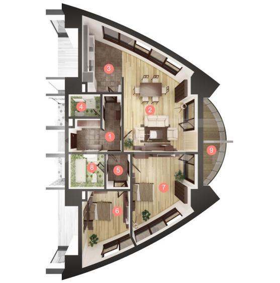 Oportunitate ! Apartament cu 3 camere 2 bai 94 mp Imobil Nou-Manastur - 2