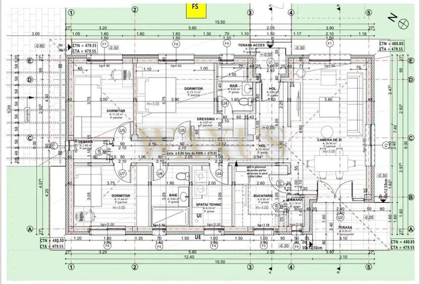 Casa Pe un Nivel - SU 105MP+POD I Teren 500MP I CE NZEB - Chinteni - 9