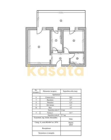 Apartament 2camere2024 | LUX Mobilat 74mp  | Mihai Bravu | Terasa 22mp - 19