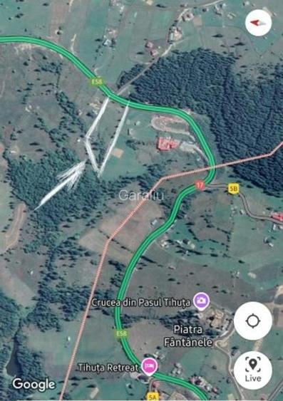 Teren intravilan Piatra Fantanele 17000 mp cu deschidere DN17