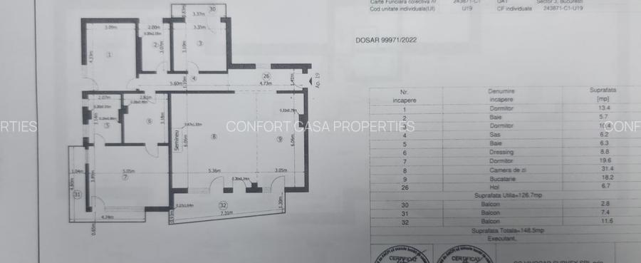 Decebal - Muncii - Bloc nou - Apartament 4 camere - dressing- 2 grupuri sanitare - 9