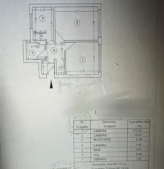 2 camere, P/4, bloc tip P, anvelopat-Drumul Taberei