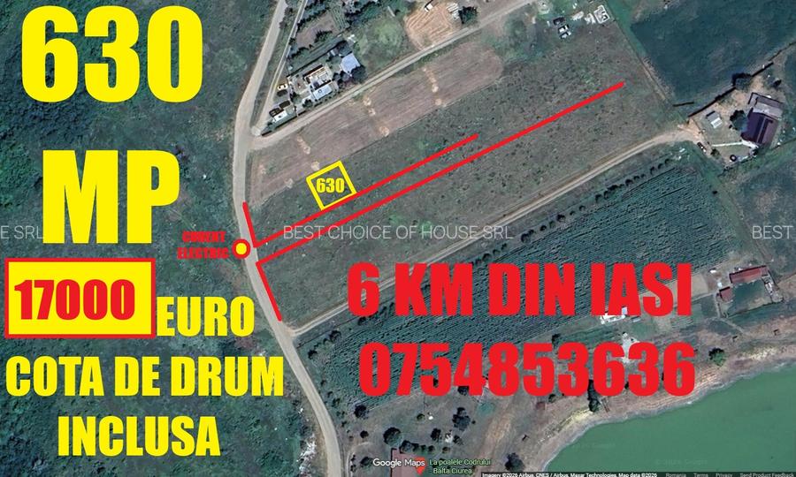 BUCIUM-6 KM DIN IASI , lac natural aproape , 632 mp =16000 euro ,ZONA DEOSEBITA - 2
