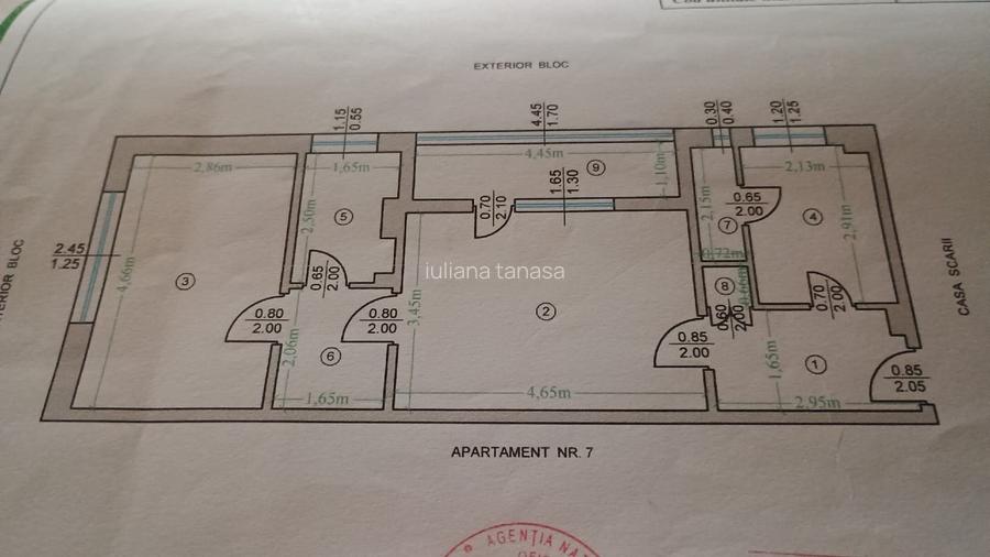 Proprietar vând Apartament 2 camere, Bacău - 55 mp, etaj 1,  zona Orizont - 8