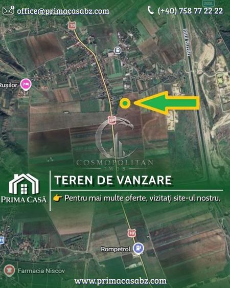 Teren in zona Candesti BZ suprafata 7.500mp deschidere 31m Pret: 2,5 mp
