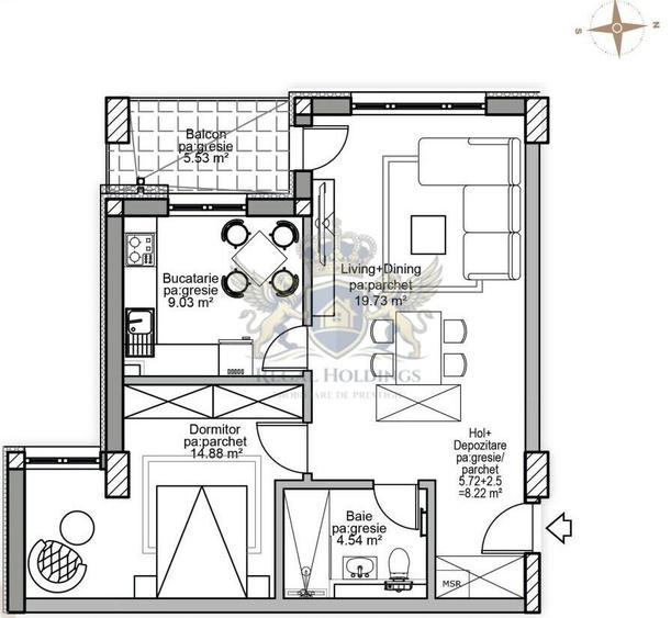 Apartament Modern, 2 Camere 62 Mp,Decomandat,Finalizat, Mall-Coresi