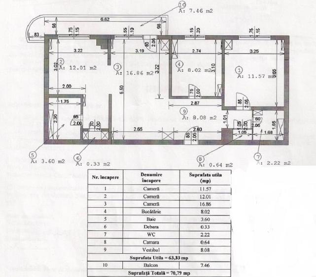 De vanzare apartament 3 camere, Calea Dorobanti, etaj intermediar!