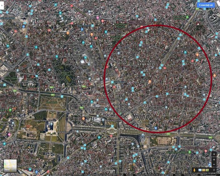 Zona Piata Rosetti teren 1200 mp ideal rezidential