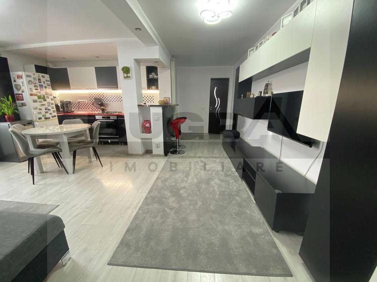 Apartament elegant de 3 camere,65m curte privată, zona Primariei Baciu