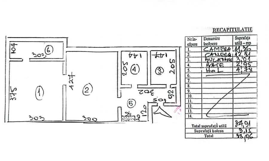 Apartament 38 mp, etaj 2, blocurile „F” – Micro 19