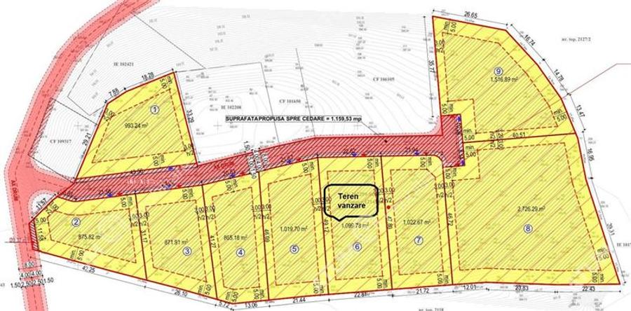 Teren intravilan 1100 mp in Tocile pretabil casa sau investitie