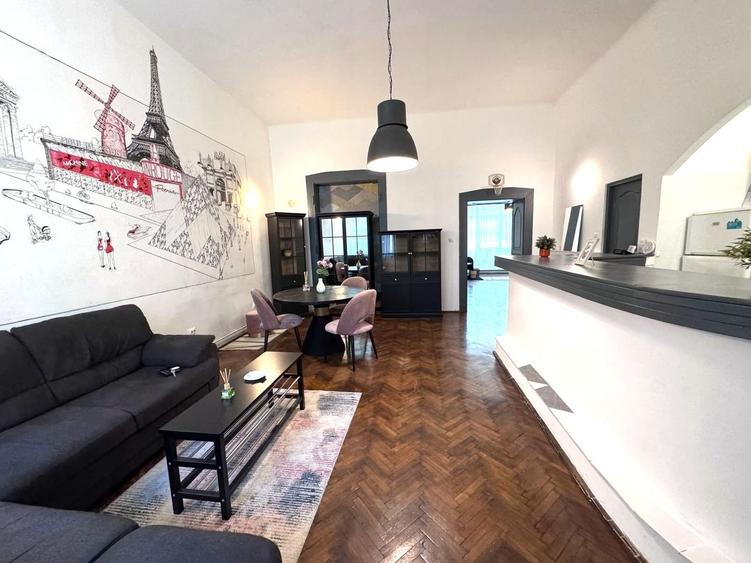 Apartament 2 camere 70 mp, cladire istorica, str Gh Sincai - Central