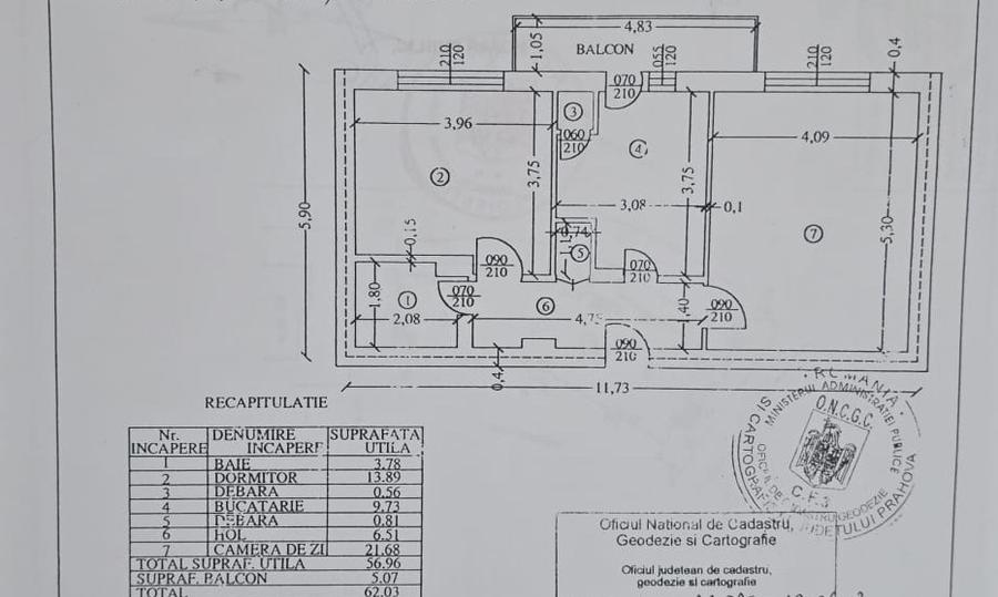Apartament 2 camere, mobilat, zona ultracentrala a Orasului Ploiesti.