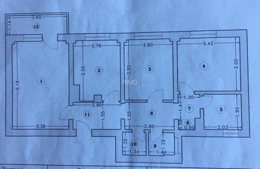 3 camere decomandat | Parcul liniei| Etaj 7/10 - 12