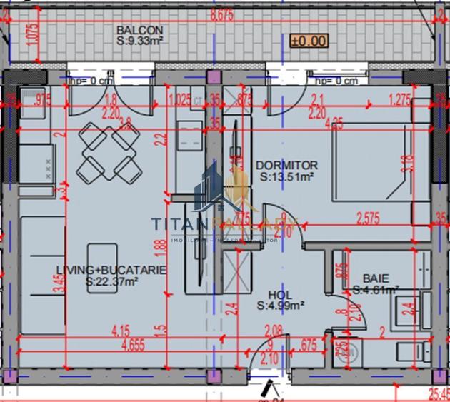 2 Camere Tip Studio, Finalizat,Acte Gata,Mutare Imediata,Titan-Pallady