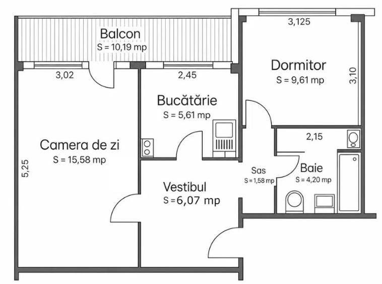 VÂND APARTAMENT 2 CAMERE DECOMANDAT – ZONA CIREȘICA, STR. SIRETULUI
