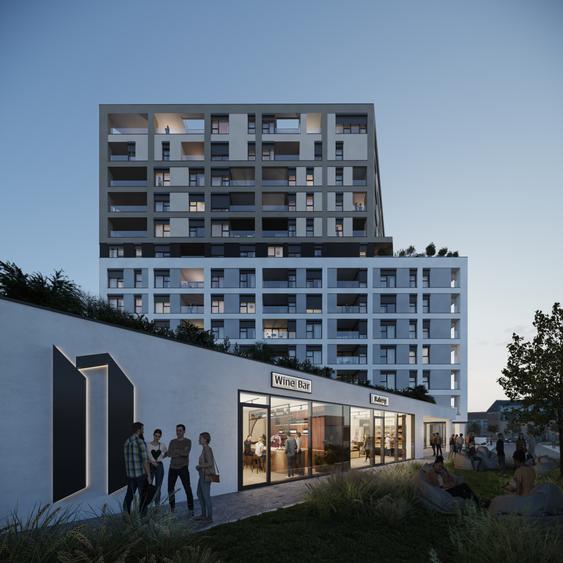 Spațiu comercial ultracentral + terasă 44 mp – Cartierul Vienez, livrare în 2025