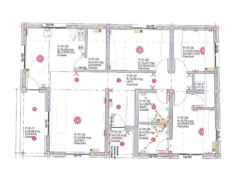 Casa individuala, pe un nivel,4 camere, 114mp utili, 750mp teren, Jucu - 6