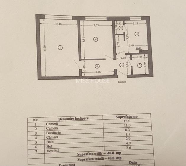 Apartament 2 camere Brancoveanu, Spitalul Marie Curie, decomandat, etaj 3/4 - 14