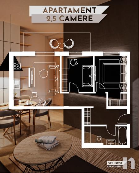 Apartament cu 2,5 camere *APROAPE ca și un apartament cu 3 camere