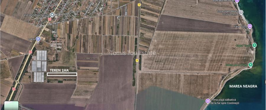 Investitie ,teren 1 Ha Tuzla lipit de intravilan , zona sere - 2