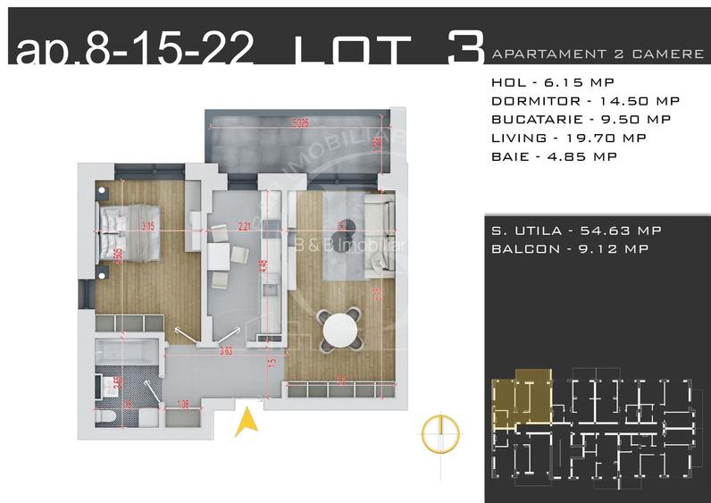 Apartament 2 camere Th. Pallady-Metrou Teclu-Parcare Gratis - 2