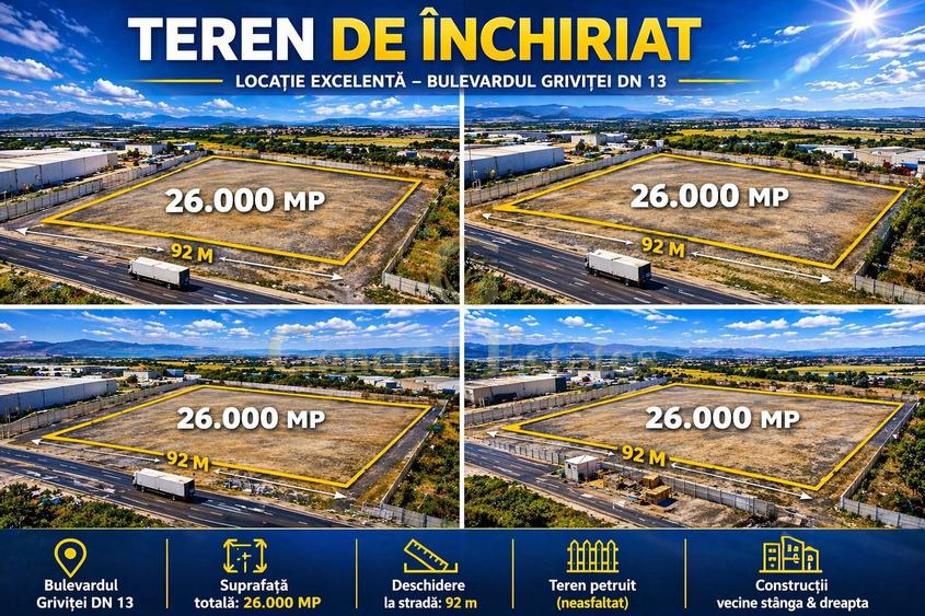 TEREN  DE ÎNCHIRIAT – 26.000 MP – DN13, BRAȘOV