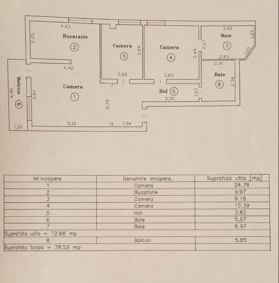 APARTAMENT 3 CAMERE ZONA  ARADULUI