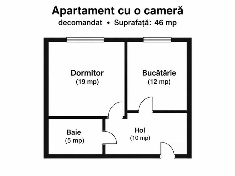 Apartament cu o camera de inchiriat in Frumoasa