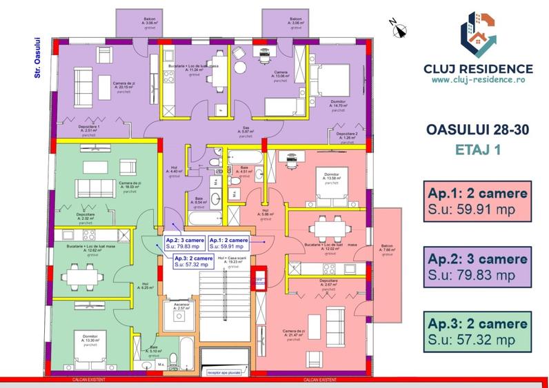 Cluj-Residence oferă spre vânzare apartamente noi pe strada Oașului nr. 28–30