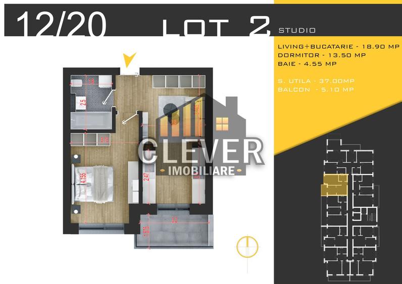 Studio finisaje la alegere Pallady, Ideal investiție, metrou Teclu