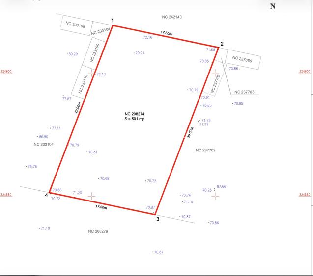 Teren intravilan 580 mp | Sector 3 | Deschidere 17 m | COMISION 0% - 8