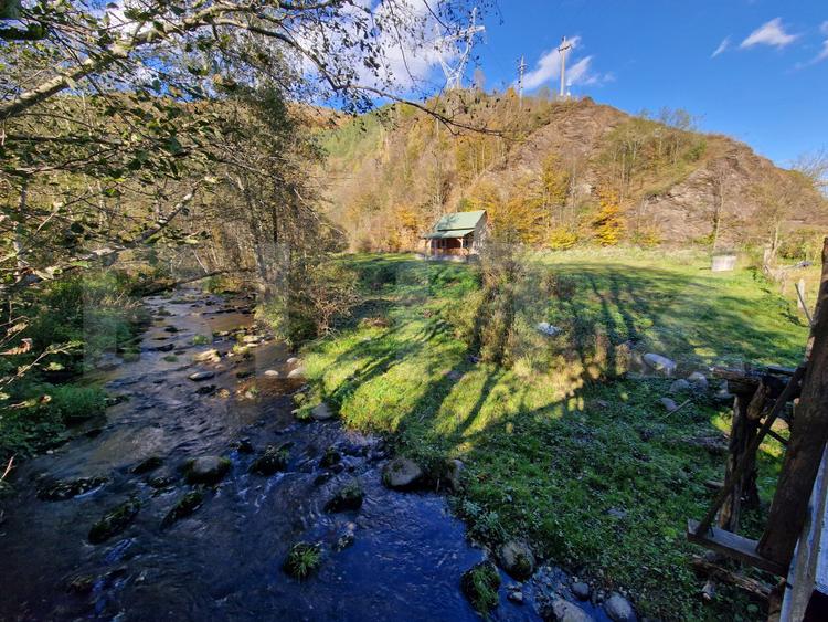 Teren extravilan de 1000mp, cabana, acces direct la pârâu, zona Lacul Tarnita