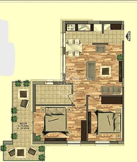 Apartament 3 camere, balcon, et 1 - Nou Finisat la cheie- Zona Terra - 2