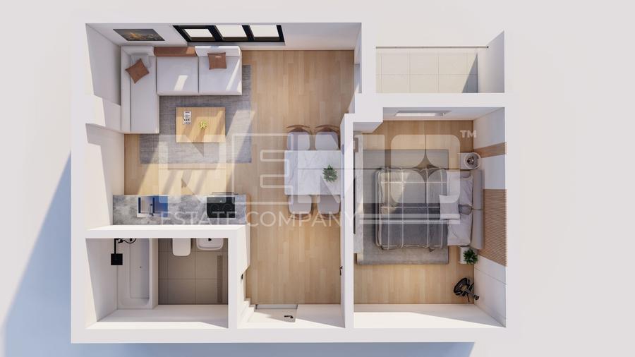 Apartament 2 camere | 44,5 mp + balcon | Etaj 1 | Rădăuți Central | Fi