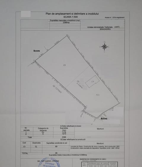 Teren de vanzare - Bragadiru, Ilfov, 2388 mp