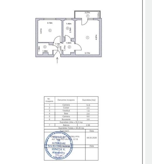 Apartament 2 camere de vanzare Lujerului