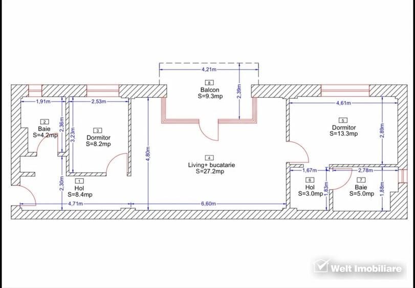 Apartament 3 camere de vanzare in Borhanci, Cluj Napoca