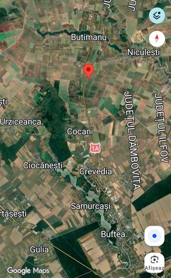 Vanzare 5000 mp teren Butimanu-Lucianca (aproape de Bucuresti) plata în rate