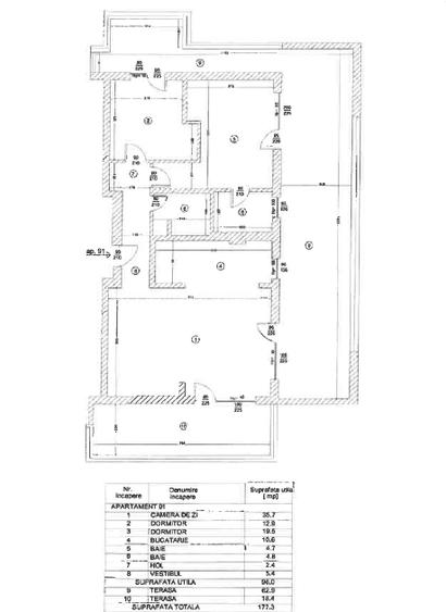 Apartament 3 camere cu terasa  | New Point | 2 Locuri de parcare, Disponibil - 12