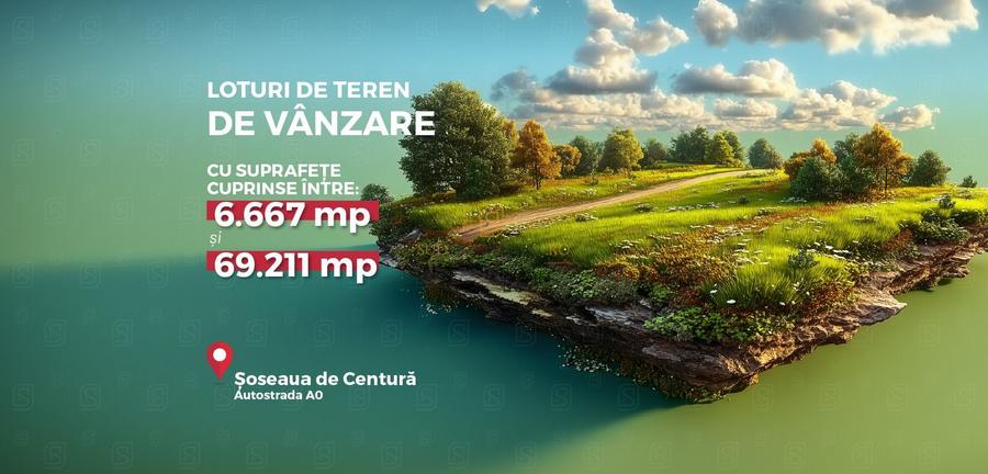 Teren 69.211 mp, Jilava granita cu Sect. 4, ideal investitie