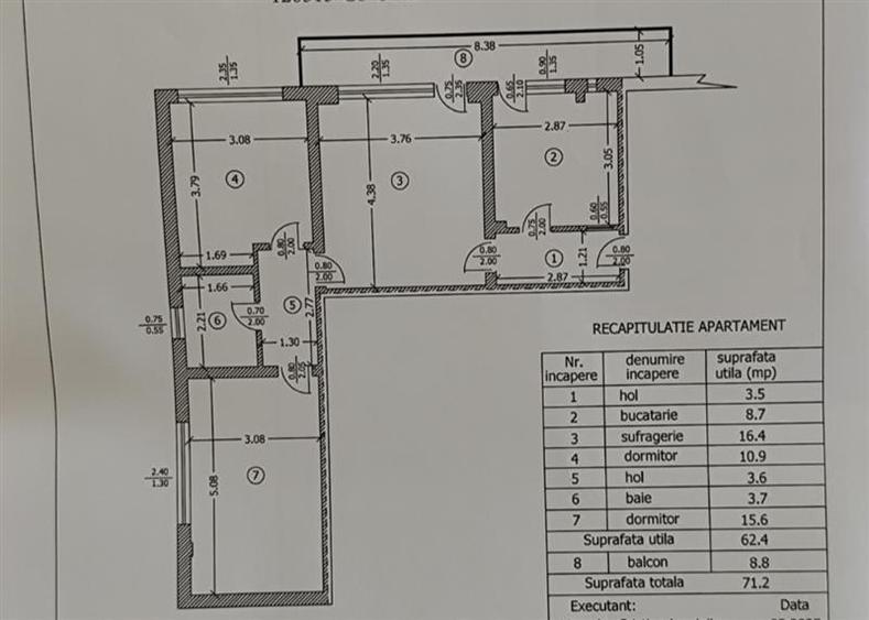 Apartament 3 camere zona sud