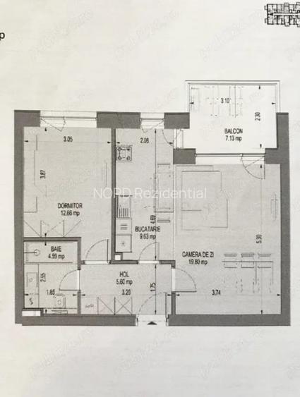 Apartament 2 camere NUSCO CITY cu vedere panoramica - 8