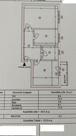 Apartament 2 camere, Maratei